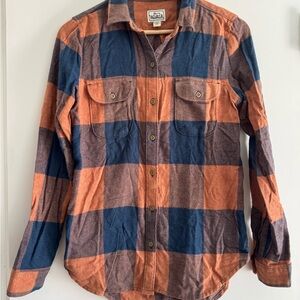 Woolrich Rust and Navy Flannel Shirt